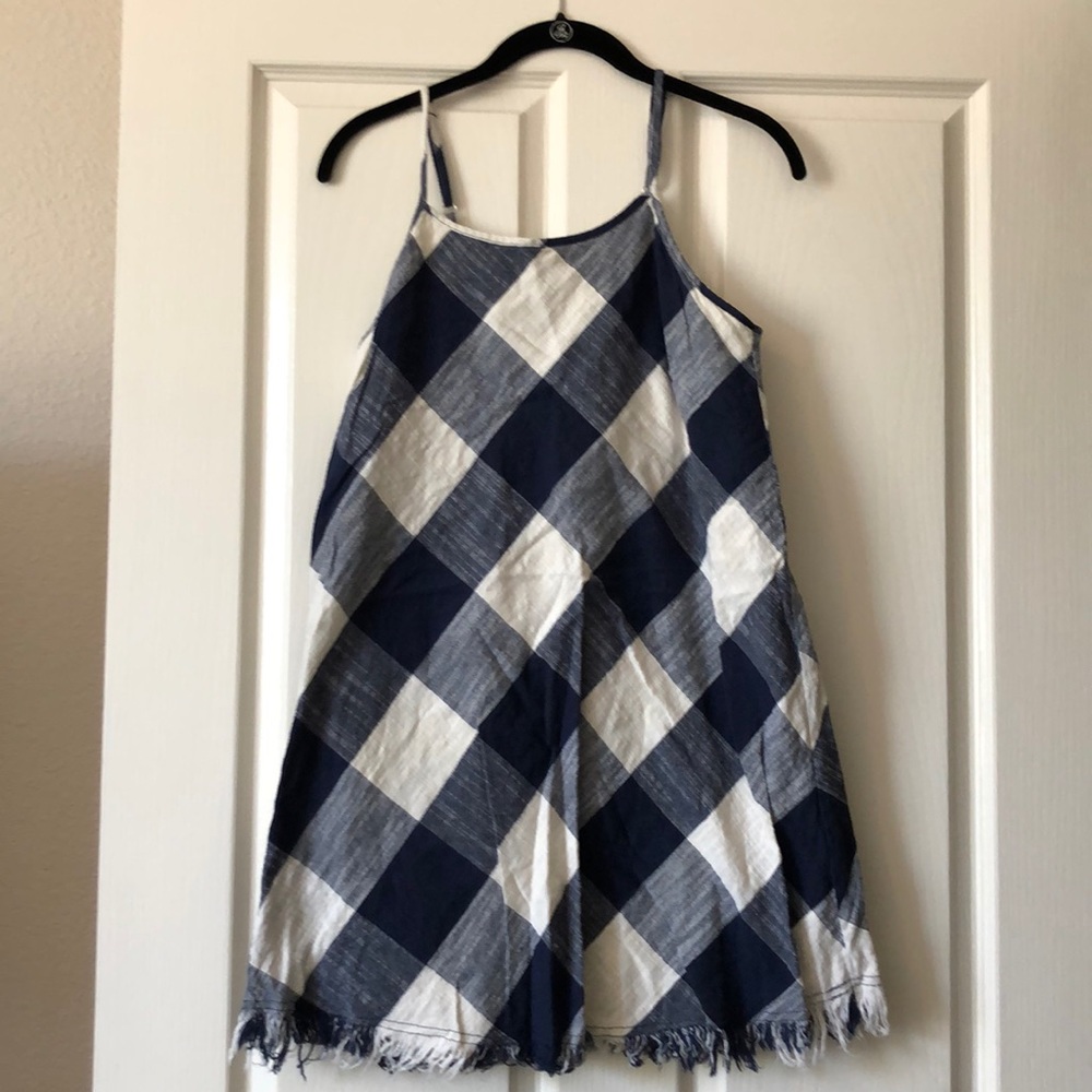 Gingham printed mini dress/tunic